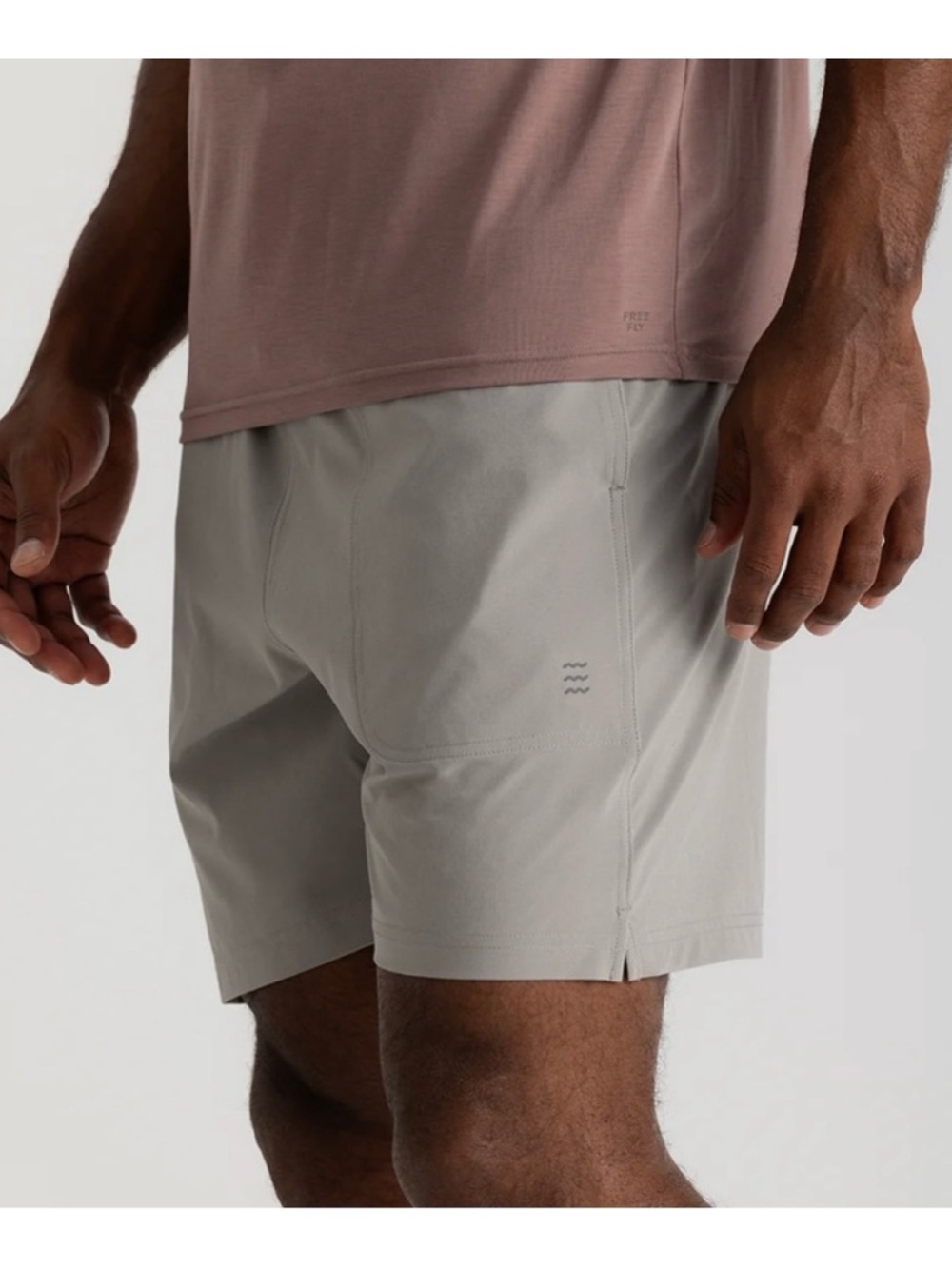 Free Fly || Men's Active Breeze Short Lined 7" Gray Large
